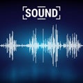 Musical equalizer. Sound wave. Radio frequence. Vector illustration. Royalty Free Stock Photo