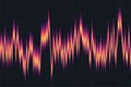 Musical equalizer. Sound wave. Radio. Vector illustration. Royalty Free Stock Photo