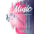 Musical event background with music notes and abstract lines Royalty Free Stock Photo