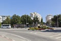 Musical flowerbed at the intersection of Griboedova and Leselidze in Gelendzhik, Krasnodar region, Russia Royalty Free Stock Photo