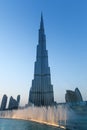 Musical fountains in front of Burj Khalifa