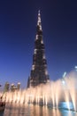 Musical fountains in front of Burj Khalifa