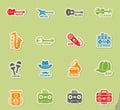 musical genre web icons Royalty Free Stock Photo