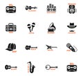 musical genre web icons Royalty Free Stock Photo