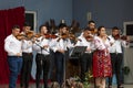 Musical group of instrumentalists in folk costume from Gorj 5 Royalty Free Stock Photo