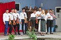 Musical group of instrumentalists in folk costume from Gorj 2 Royalty Free Stock Photo