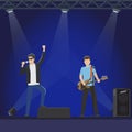 Musical Group Performs on Big Stage Illustration Royalty Free Stock Photo