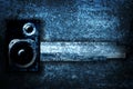 Musical grunge background. Royalty Free Stock Photo