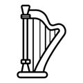 Musical Harp icon. Simple element illustration. Musical Harp symbol design template. Can be used for web and mobile on white back