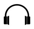 Musical headphones icon illustrated in vector on white background