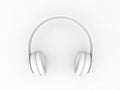 Musical headphones on a white background .