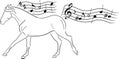 Musical Horse Vector