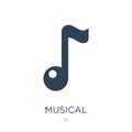 musical icon in trendy design style. musical icon isolated on white background. musical vector icon simple and modern flat symbol Royalty Free Stock Photo