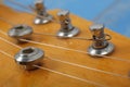 Musical instrument - Fragment headstock neck tuning peg electric  guitar Royalty Free Stock Photo