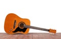 Musical instrument - Front view vintage acoustic guitar Isolated Royalty Free Stock Photo