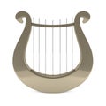 Musical instrument greek golden lyre harp Royalty Free Stock Photo