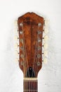Musical instrument - headstock twelve-string guitar Royalty Free Stock Photo
