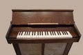 Musical instrument keyboard, French.