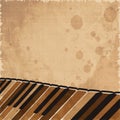 Musical instrument with retro background.