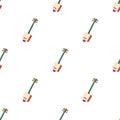 Musical instrument samisen pattern seamless vector Royalty Free Stock Photo