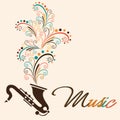 Musical instrument with stylish text.