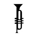 musical instrument trumpet icon. on white background Royalty Free Stock Photo