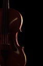 Musical instrument - violin isolated on black