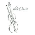 Musical instrument violin vector illustration Royalty Free Stock Photo