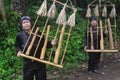 Sundanese Angklung Players had shown their talents at Sindang Barang Cultural Village