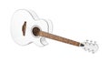 Musical instrument - White cutaway acoustic guitar isolated Royalty Free Stock Photo