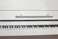 Musical instrument. White piano close-up. Piano keys Royalty Free Stock Photo