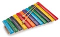 Musical instrument xylophone in rainbow colors isolated on a white background Royalty Free Stock Photo