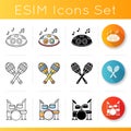 Musical instruments icons set Royalty Free Stock Photo
