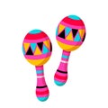 Musical instruments of Latin America maracas with color patterns