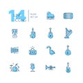 Musical Instruments - line icons set