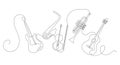 Musical instruments lineart