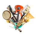Musical instruments, orchestra Royalty Free Stock Photo