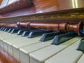 Musical instruments orchestra piano and oboe. Classical music instrument Royalty Free Stock Photo