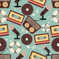 Musical instruments pattern. Royalty Free Stock Photo