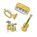 Musical instruments set Royalty Free Stock Photo