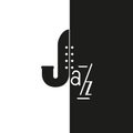 Musical jazz logo Royalty Free Stock Photo