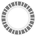 Musical keyboard circle frame