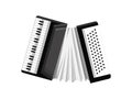 Musical Keyboard instrument. Isolated image of a accordion. Vector illustration - musician equipment. Tool for music Royalty Free Stock Photo