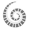 Musical keyboard spiral Royalty Free Stock Photo