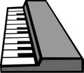 musical keyboard vector illustration