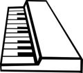 musical keyboard vector instrument