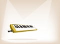 A Musical Melodica on Brown Stage Background