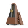 Musical metronome on white. 3D illustration Royalty Free Stock Photo