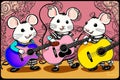 Musical Mice Jamming Together.AI Generated