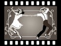 Musical movie frame Royalty Free Stock Photo